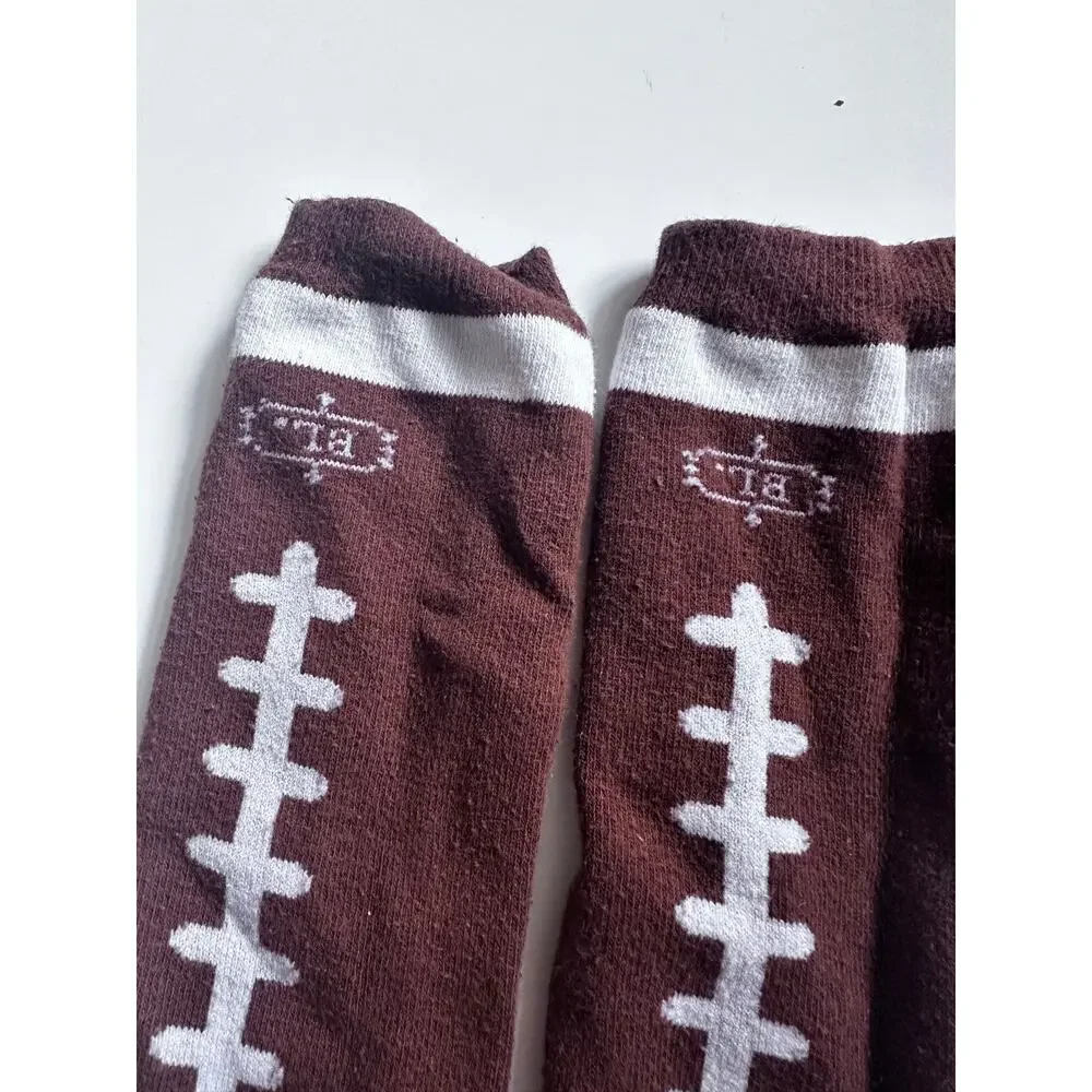 Baby Legs Football Leg Warmers - Brown Theme